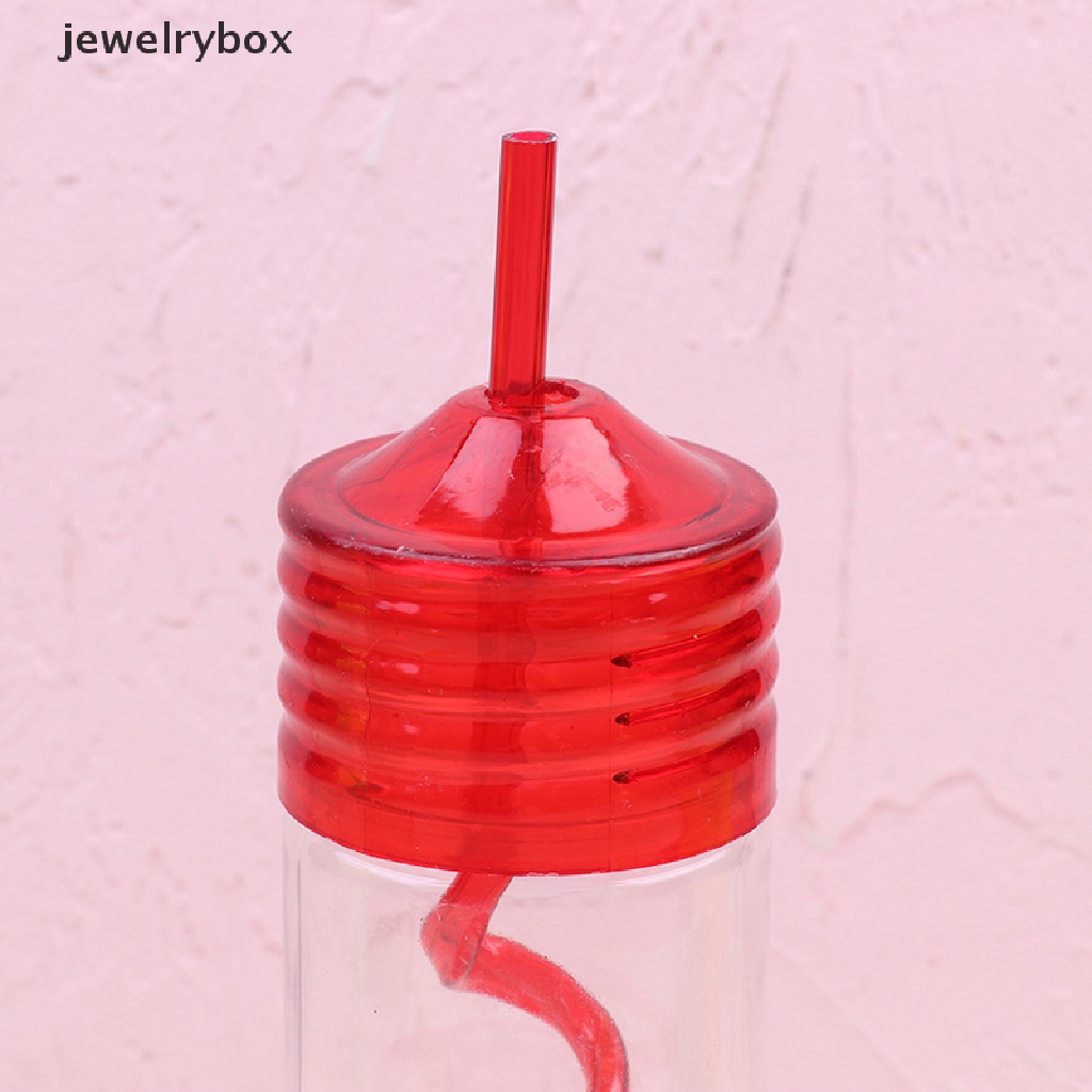 [jewelrybox] 1pc Bohlam Lampu Bening Buatan Kreatif Berbentuk Botol Air Gelas Jerami Plastik Butik