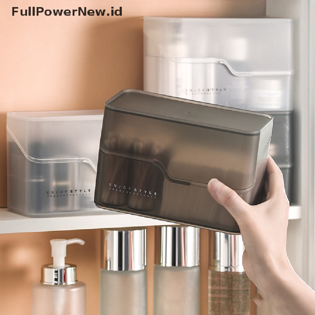 Power Makeup Organizer Kotak Penyimpanan Kosmetik Dengan 2laci Case Brush Lip Holder ID