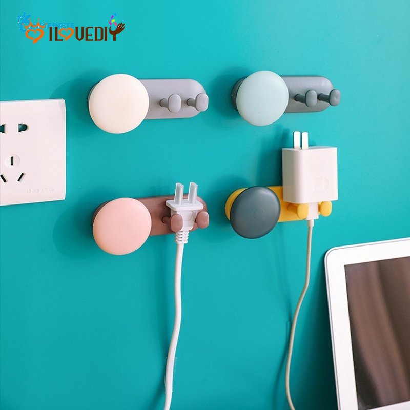 Hot Sale /1 /4 /5Pcs Kait Kabel Colokan Perekat Kuat Multi-Fungsi// Holder Colokan Dinding Plug Bracket Socket Rak Penyimpanan/Colokan Kawat Dapur Plug Hanging Hook Organizers