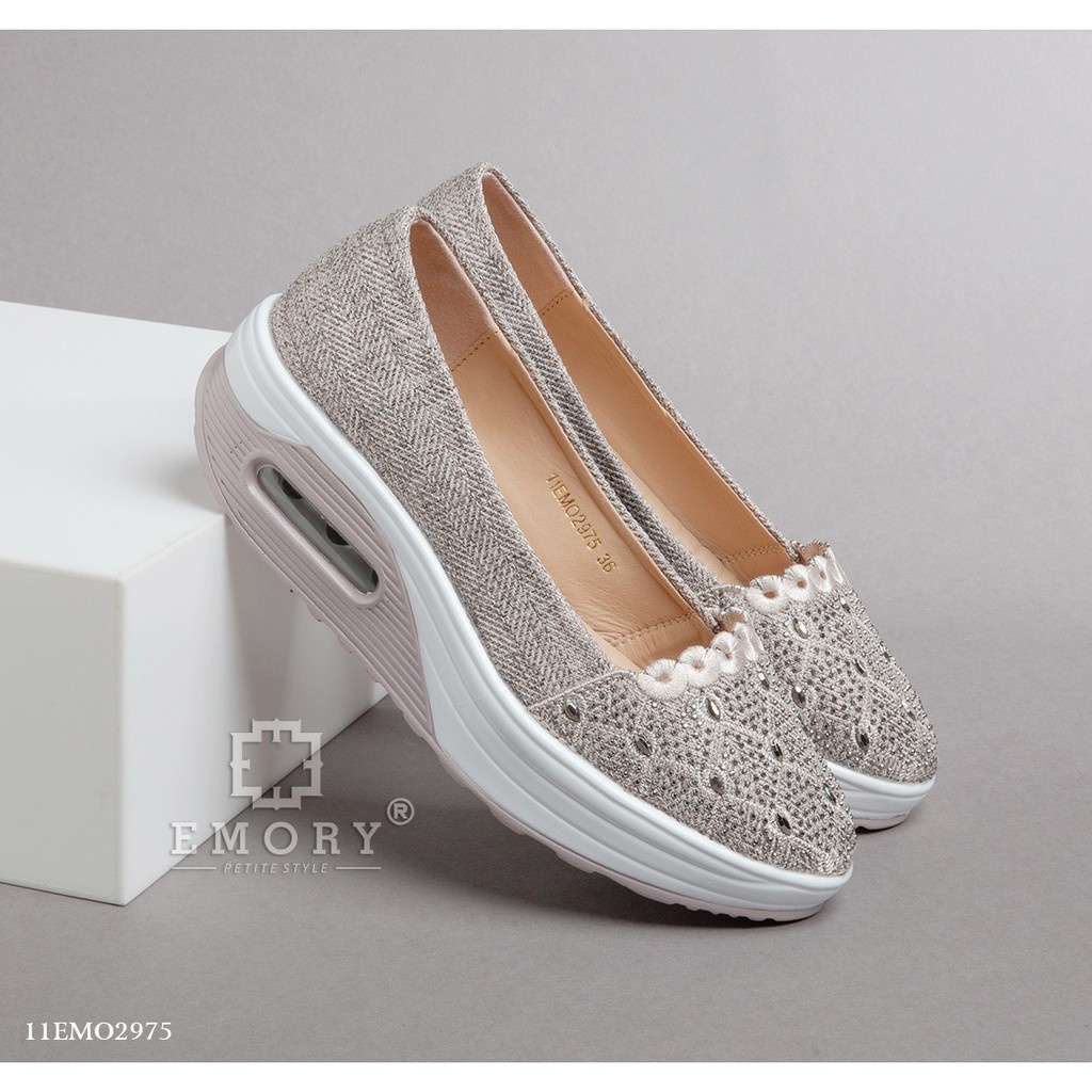 LINKSBANDUNG - EMORY  Warinne 11EMO2975 Sepatu Hak Tinggi Wanita Wedges Motif Original