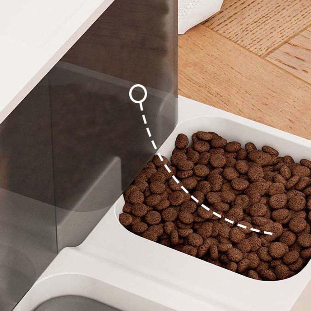 [Elegan] Mangkuk Makan Hewan Peliharaan Pemisahan Basah Dan Kering Kapasitas Besar Makanan Air Feeder Pet Drink Bowl Makan Minum Untuk Anjing Kucing Cat Water Bowl