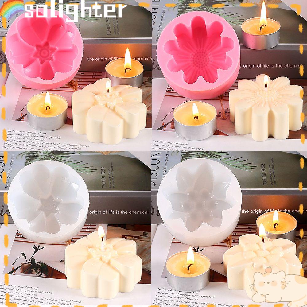 Solighter Candle Mold 3D Kerajinan Tangan Casting Alat Cetakan Kue