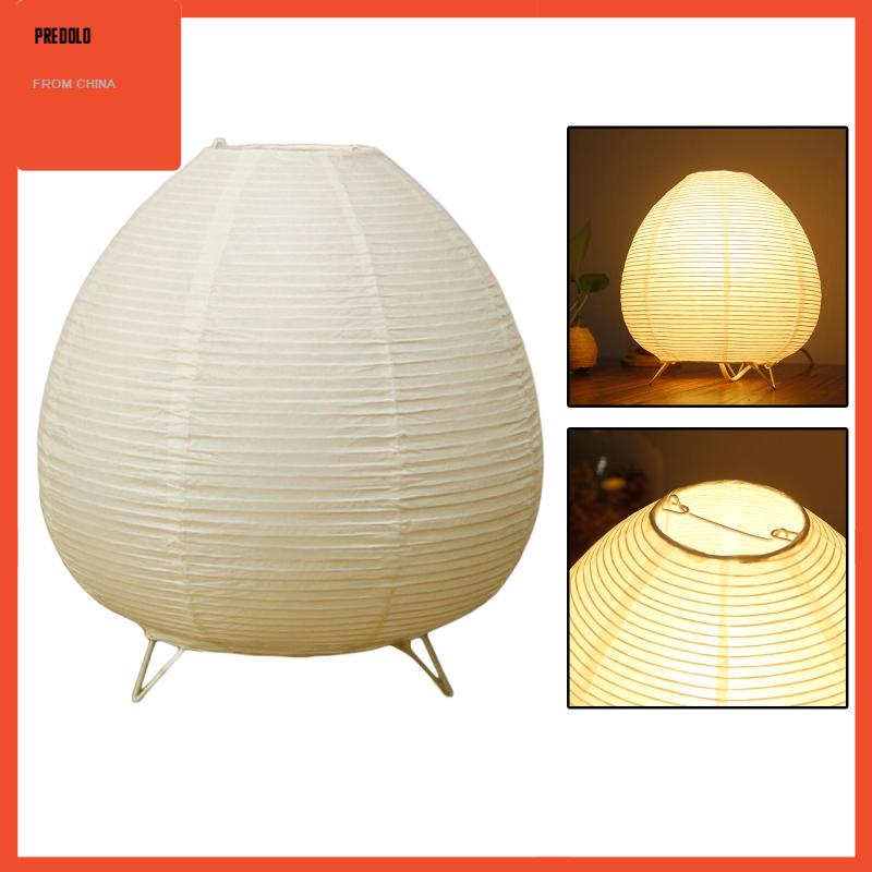 [Predolo] Lampu Meja Lampion Kertas Samping Tempat Tidur Modern Simple Untuk Asrama Kamar Tidur Ruang Tamu