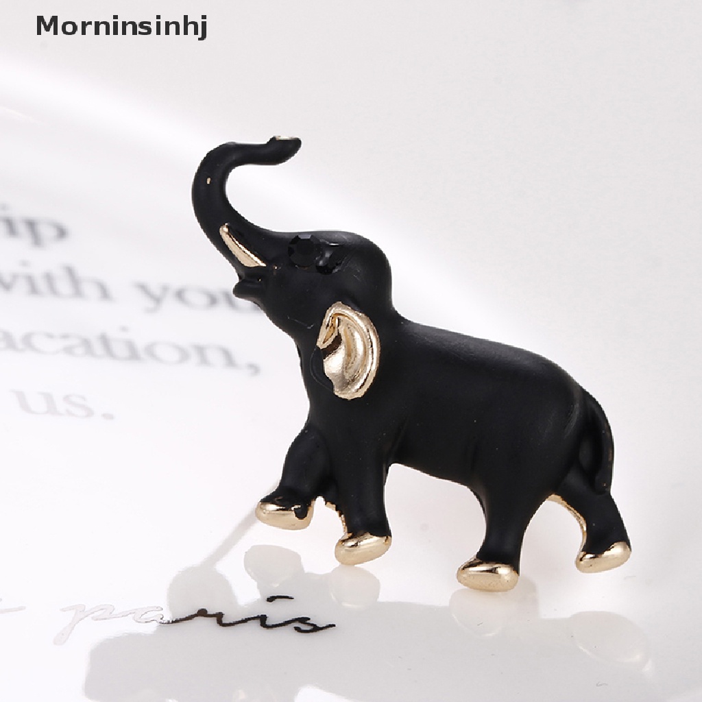 Mornin Enamel Gajah Enamel Kerah Lapel Hewan Bros Pin Buket Perhiasan Hadiah id