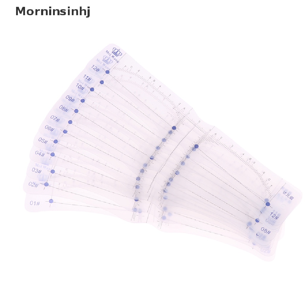 Mornin 12Pcs Gaya Stensil Pembentuk Alis Grooming Shaper Template Alat Makeup id