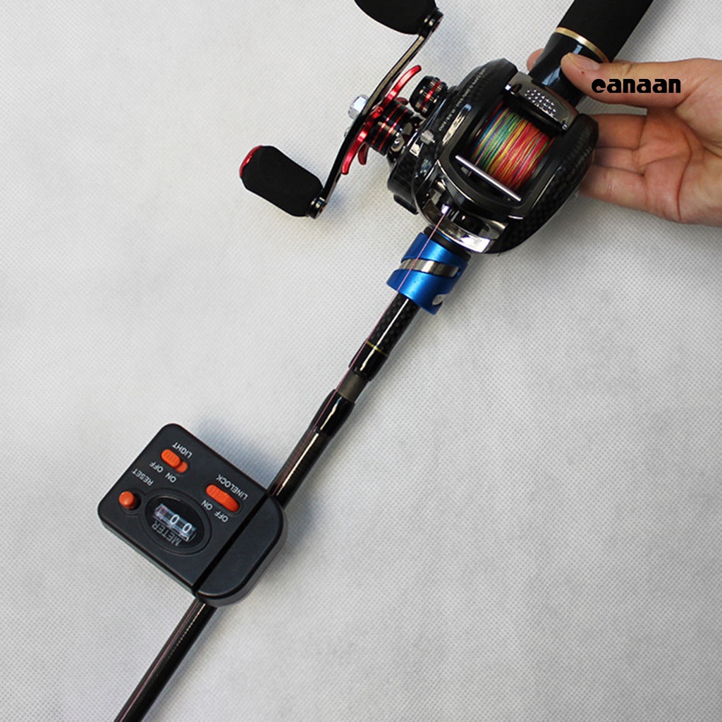 Cnn-fishing Line Counter Digital Display Kapasitas Garis Besar ABS Bantalan Kuat Pengukur Garis Berlampu Untuk Cumi