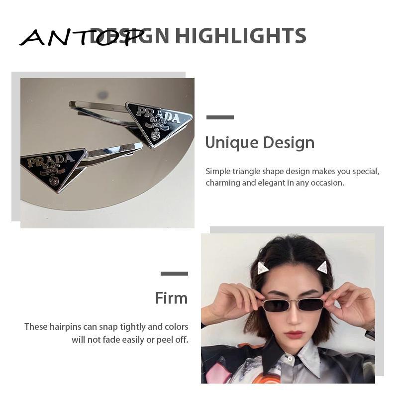 [Antop Termurah] Gadis Keren Bobby Pin Poni Jepit Rambut Hair Clip Side Clip Geometris Segitiga Huruf