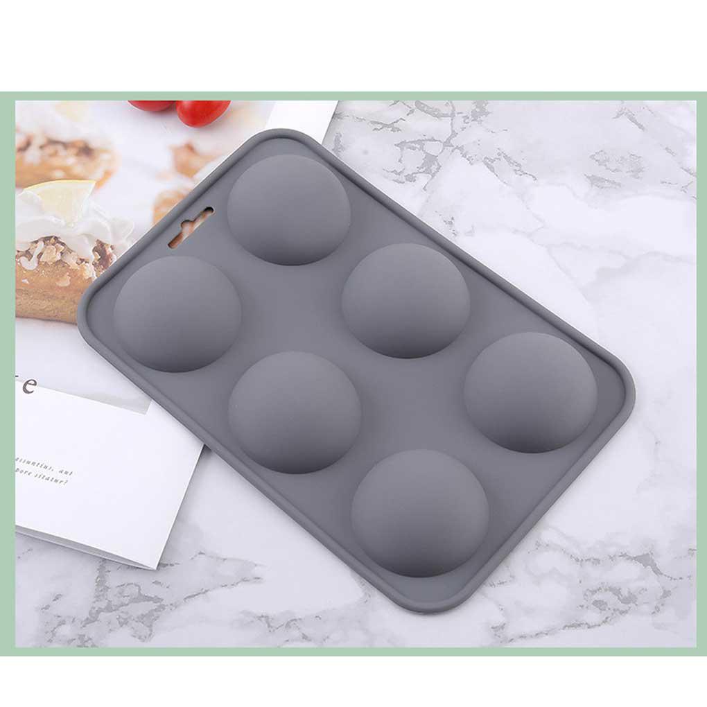 2pcs 6 Cavity Silikon Kue Loyang Setengah Lingkaran Non Stick Muffin Cup Mold DIY Egg Tarts Reusable Cetakan Coklat