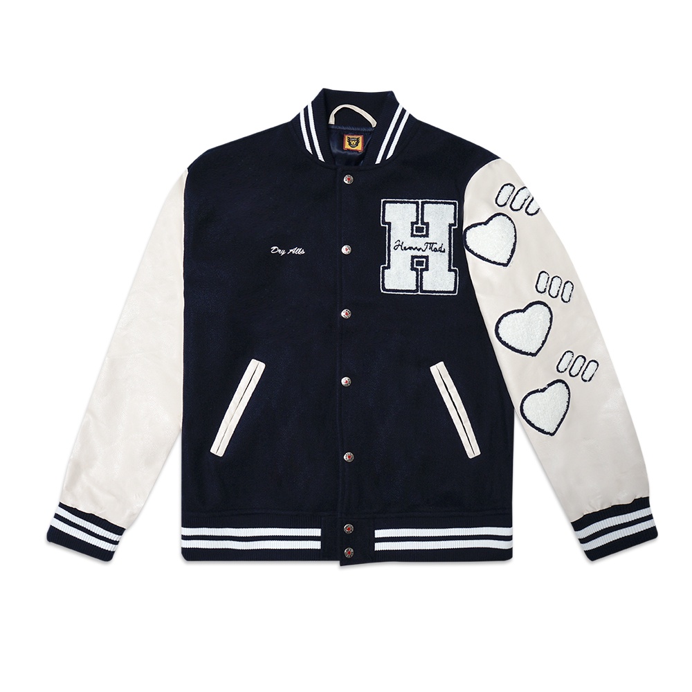 Human Made Dry Alls H Varsity Jacket Navy