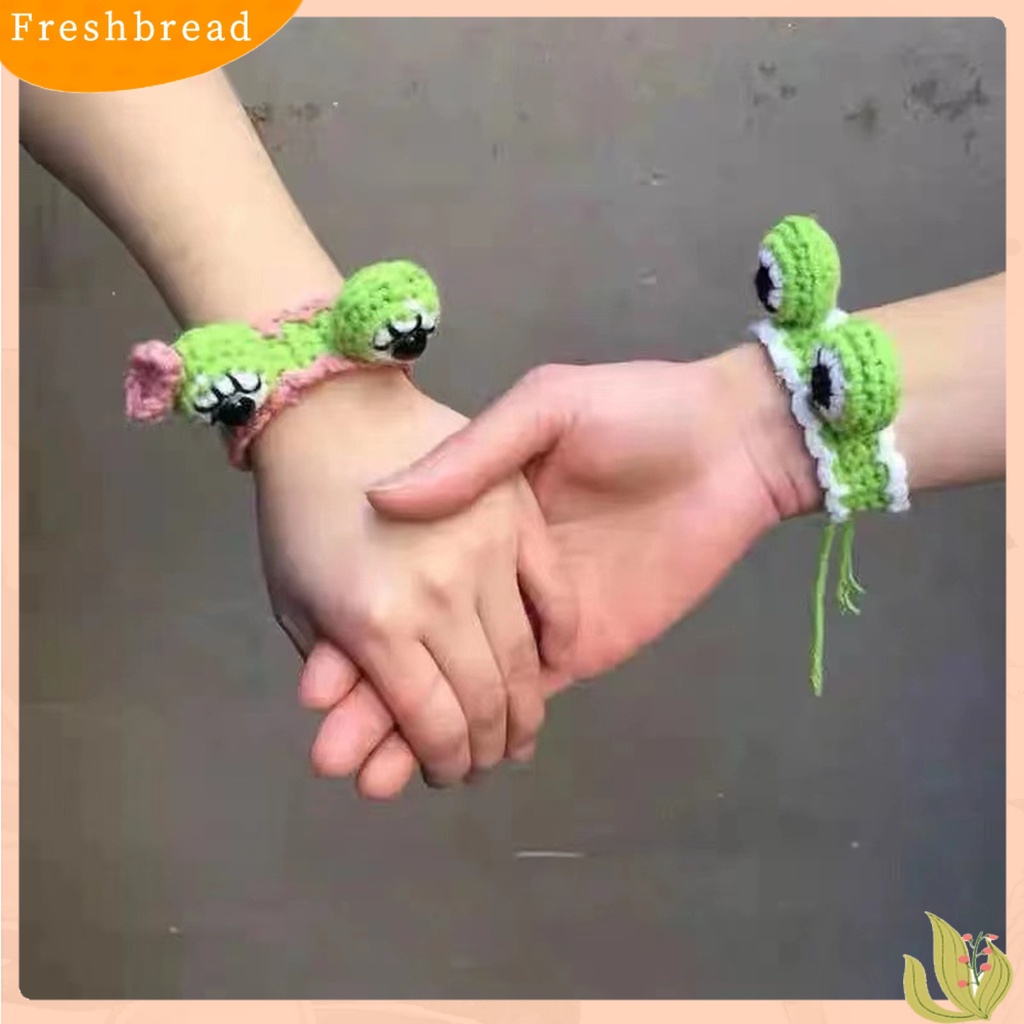 &lt; Freshbread &gt; Gelang Tenun Rajut Benang Wol Anti Tembus Melar Tinggi Tahan Aus Telinga Kelinci Hewan Lucu Kodok Wol Rajut Anyaman Gelang Untuk Anak Perempuan