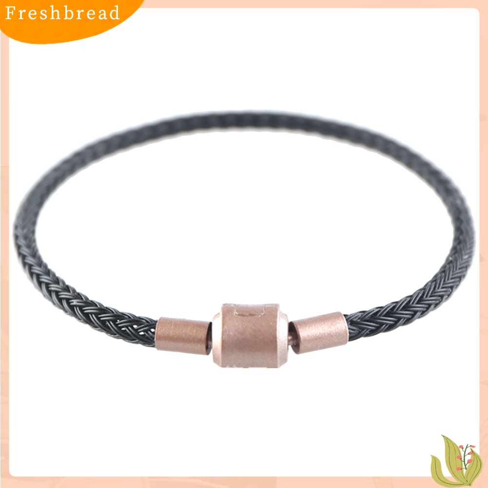 &lt; Freshbread &gt; Minimalis Pria Wanita Menenun Tali Kawat Gelang Bangle Perhiasan Hadiah Ulang Tahun