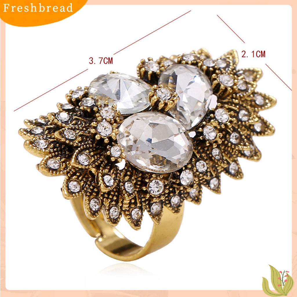 &lt; Freshbread &gt; Wanita Cincin Indah Adjustable Vintage Bohemian Geometris Tidak Teratur Ring Untuk Pakaian Sehari-Hari