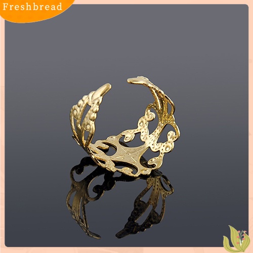 &lt; Freshbread &gt; Fashion Wanita Berongga Adjustable Perhiasan Pantai Cincin Ujung Terbuka Untuk Hadiah Pesta