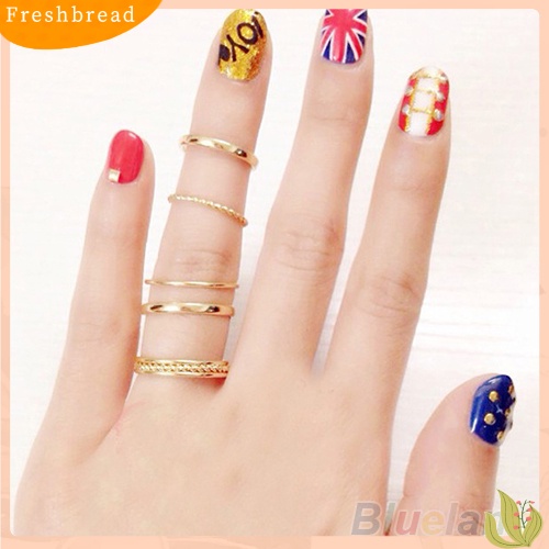 &lt; Freshbread &gt; 1Pc Fashion Knuckle Midi Finger Tip Cincin Wanita Rantai Polos Punk Pesta Perhiasan