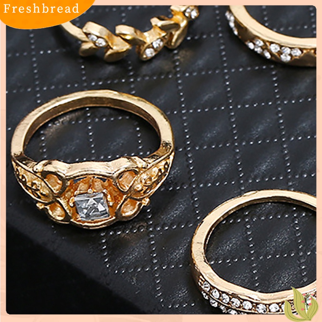 &lt; Freshbread &gt; 7Pcs/Set Sederhana Dapat Ditumpuk Kupu-Kupu Bunga Wanita Midi Cincin Buku Jari Cincin Perhiasan Aksesori