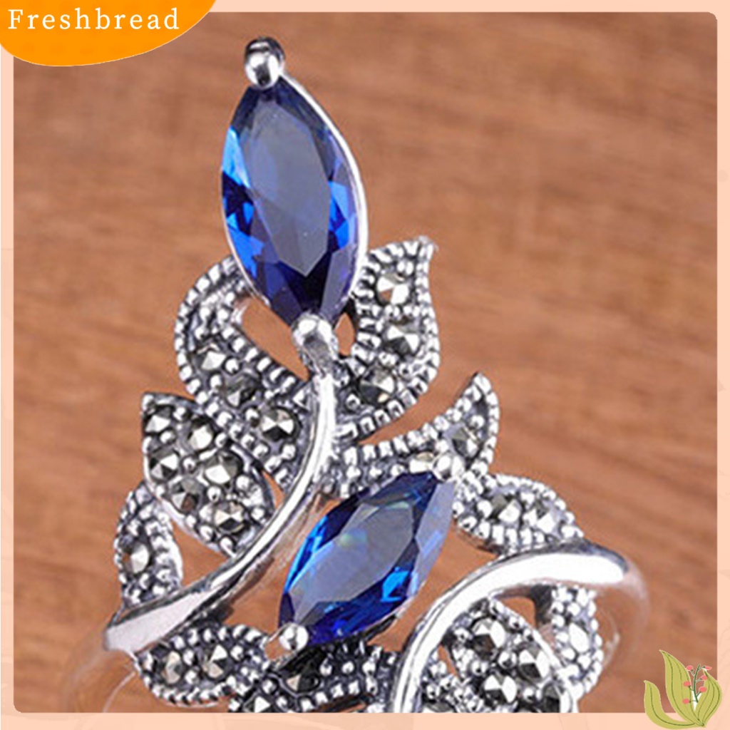 &lt; Freshbread &gt; Cincin Jari Pengerjaan Halus Perhiasan Permata Imitasi Wanita Cantik Berlian Imitasi Fidget Ring Untuk Perjamuan