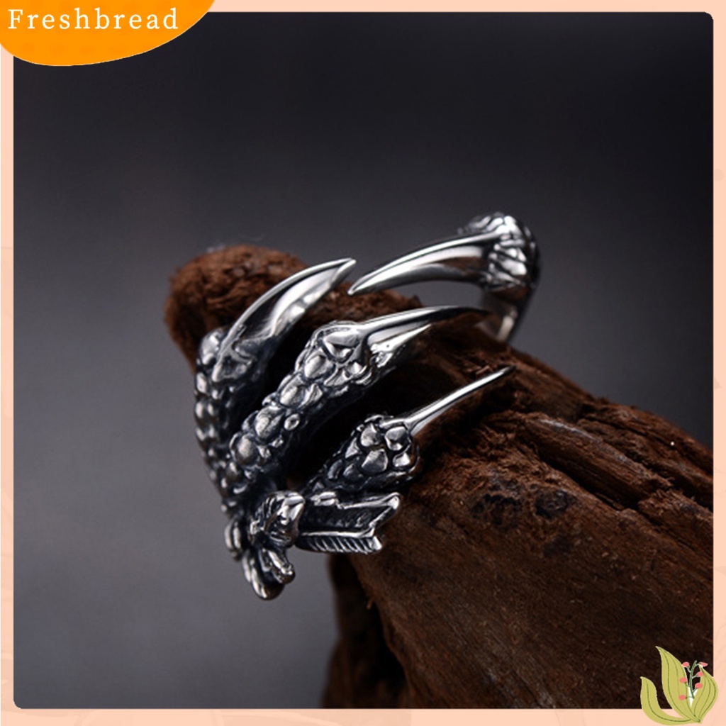 &lt; Freshbread &gt; Fashion Unisex Baja Titanium Cakar Naga Terbuka Jari Cincin Perhiasan Pesona Hadiah