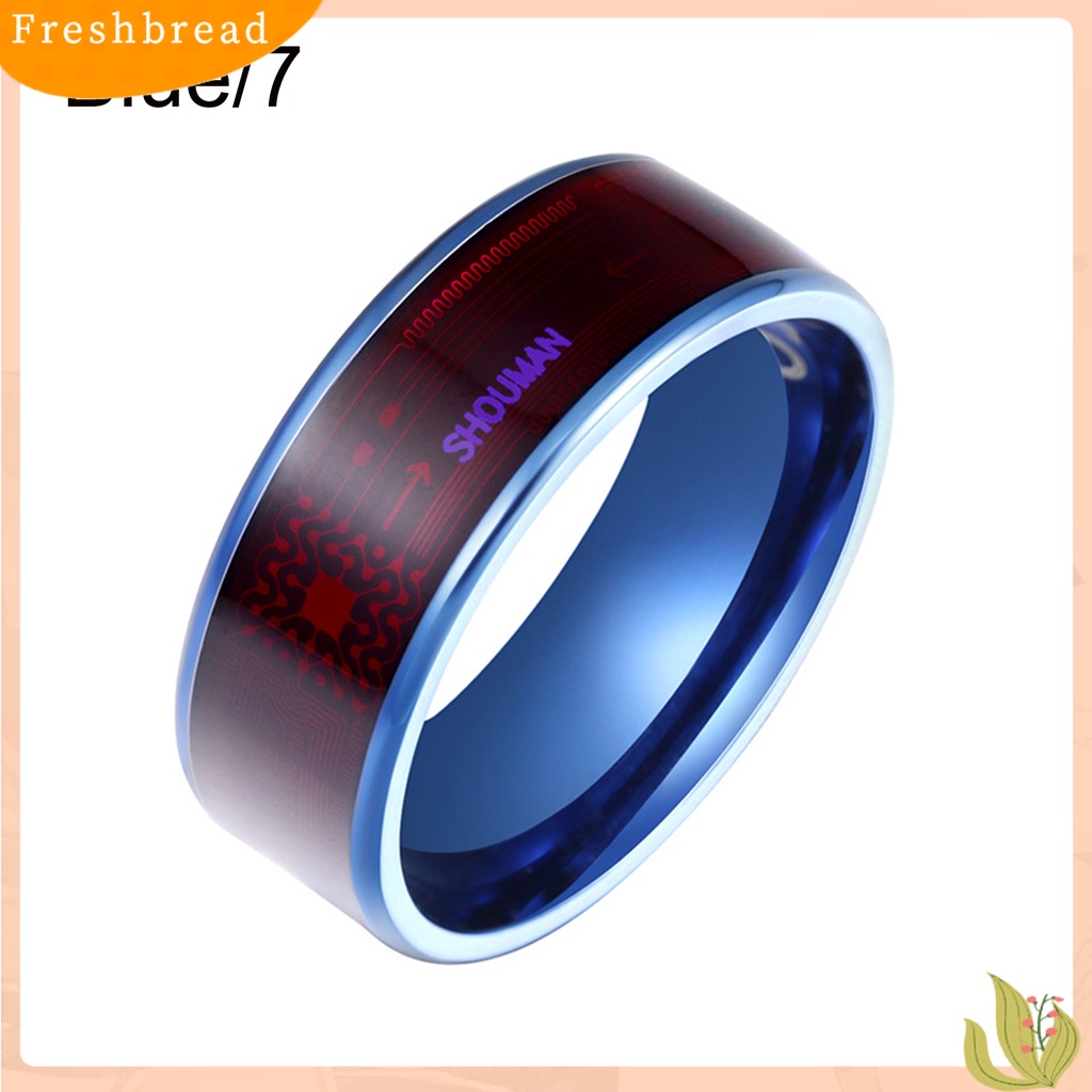 &lt; Freshbread &gt; Cincin Chip NFC Fashionable Bluetooth-Kompatibel Menebal Stainless Steel Universal Smart Ring Untuk Penggunaan Sehari-Hari