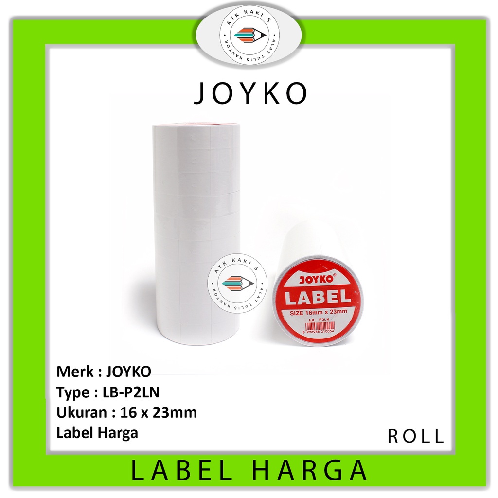 

JOYKO - Label Harga 2 Baris LB-P2LN - Roll