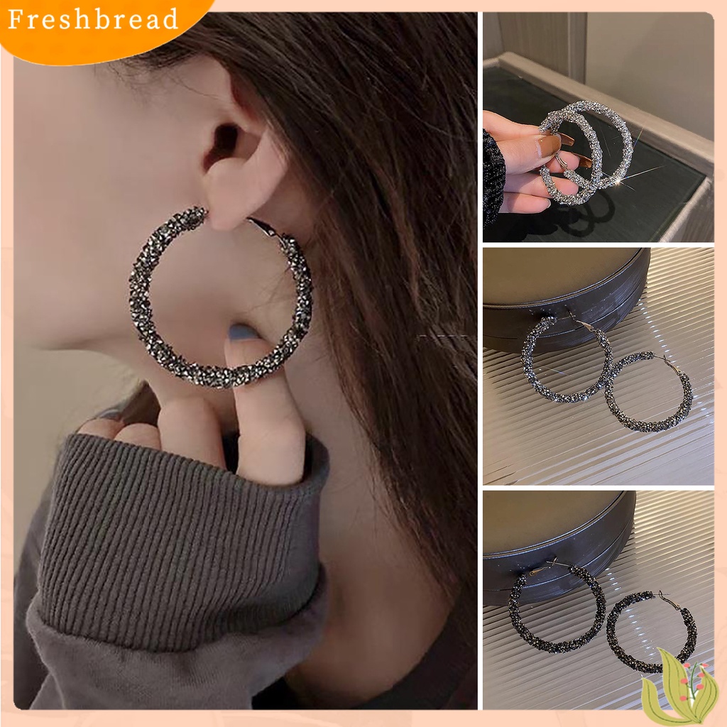 &lt; Freshbread &gt; 1pasang Anting Wanita Berkilau Menawan Berlian Imitasi Menjuntai Anting Fashion Perhiasan Aksesoris Pakaian Sehari-Hari