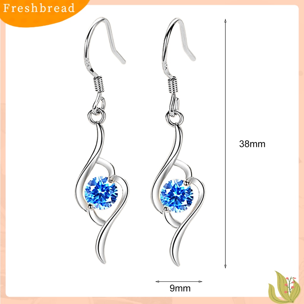 &lt; Freshbread &gt; 1pasang Anting Wanita Berlian Imitasi Mengkilap Lengket Hebat Anting Drop Kualitas Tinggi Untuk Pernikahan