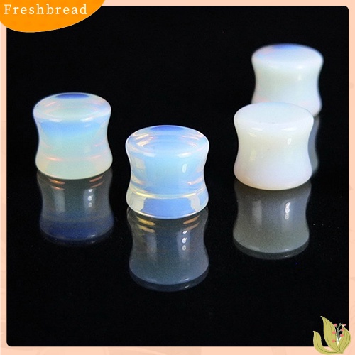 &lt; Freshbread &gt; 1pc 5-18mm Opalite Double Flared Saddle Gauges Ear Plug Tindik Tandu Keren