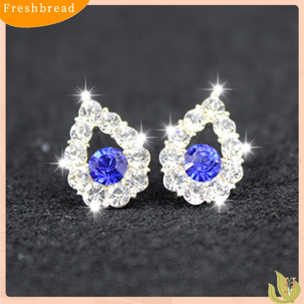 < Freshbread > 1pasang Ear Studs Heart Cubic Zirconia Korea Bow Rabbit Cherry Mutiara Imitasi Stud Earrings Aksesoris Perhiasan