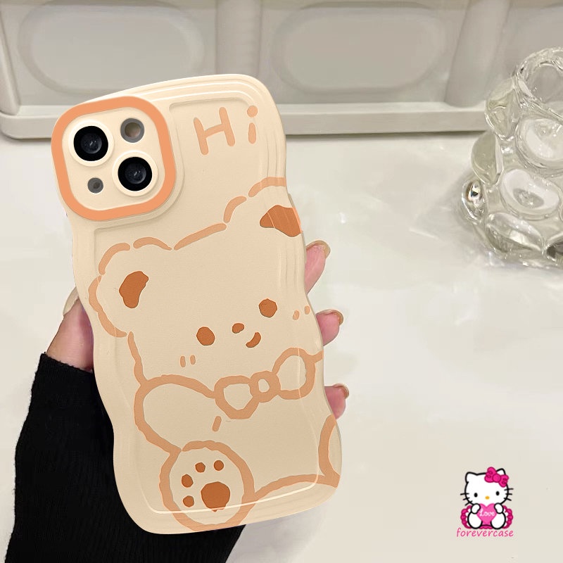 Infinix Hot 8 11 9 10T 10 Play Hot 12 Pro 11s 12i 11s 20 20s 10s 10Lite Smart 4 5 6 Plus NFC Note 8 12 G96 10Pro 12Pro 12 2023 Cute Cartoon Bear Rabbit Wavy Edge Couple Soft Case