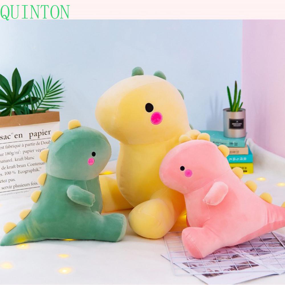 QUINTON Lovely Dinosaur Super Soft Dino Dolls Plush Toys Hug Doll Home Decor Cartoon 22-60CM Sleep Pillow Kids Stuffed Animal/Multicolor