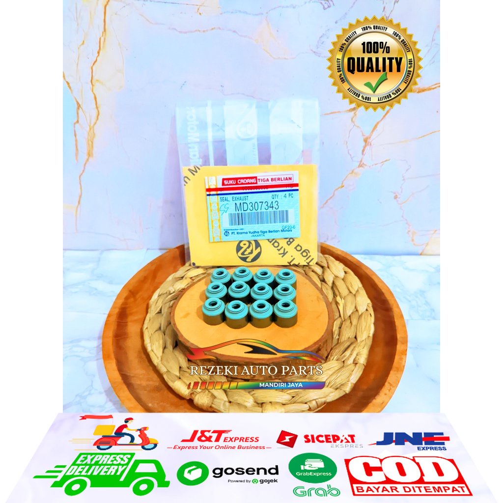 [12PCS] SEAL KLEP VALVE T120SS SS KARBU DAN INJEKSI 1 SET ISI 12PCS ORIGINAL ASLI ORI MITSUBISHI HAR