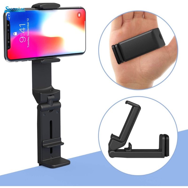 Stand Travel ABS Portabel Dapat Ditarik Lipat360 ° Holder Ponsel Desktop Kasar Dapat Diputar Dapat Disesuaikan Untuk Berbagai Handphone