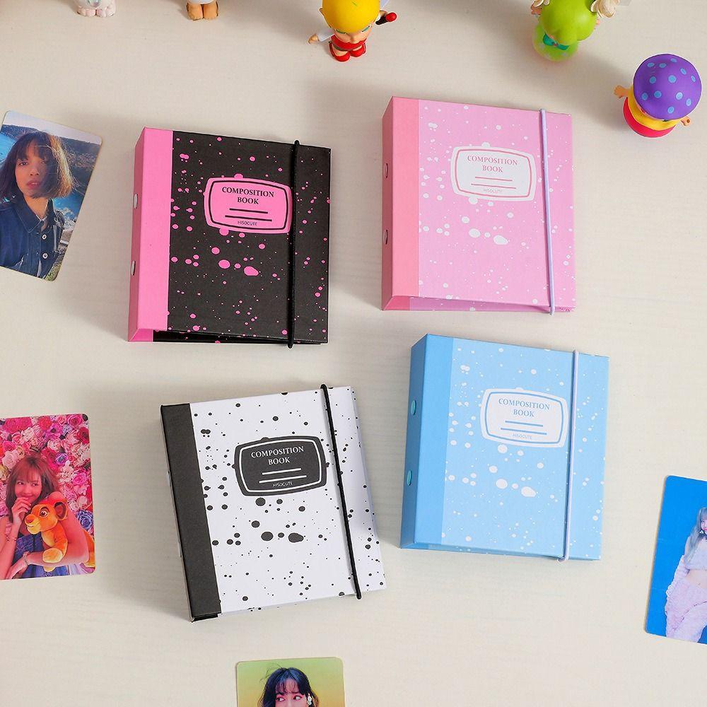 Lanfy Album Foto Kartu Alat Tulis Mini Organzier Photo Card Sleeves 3inch Chasing Stars Collect Book