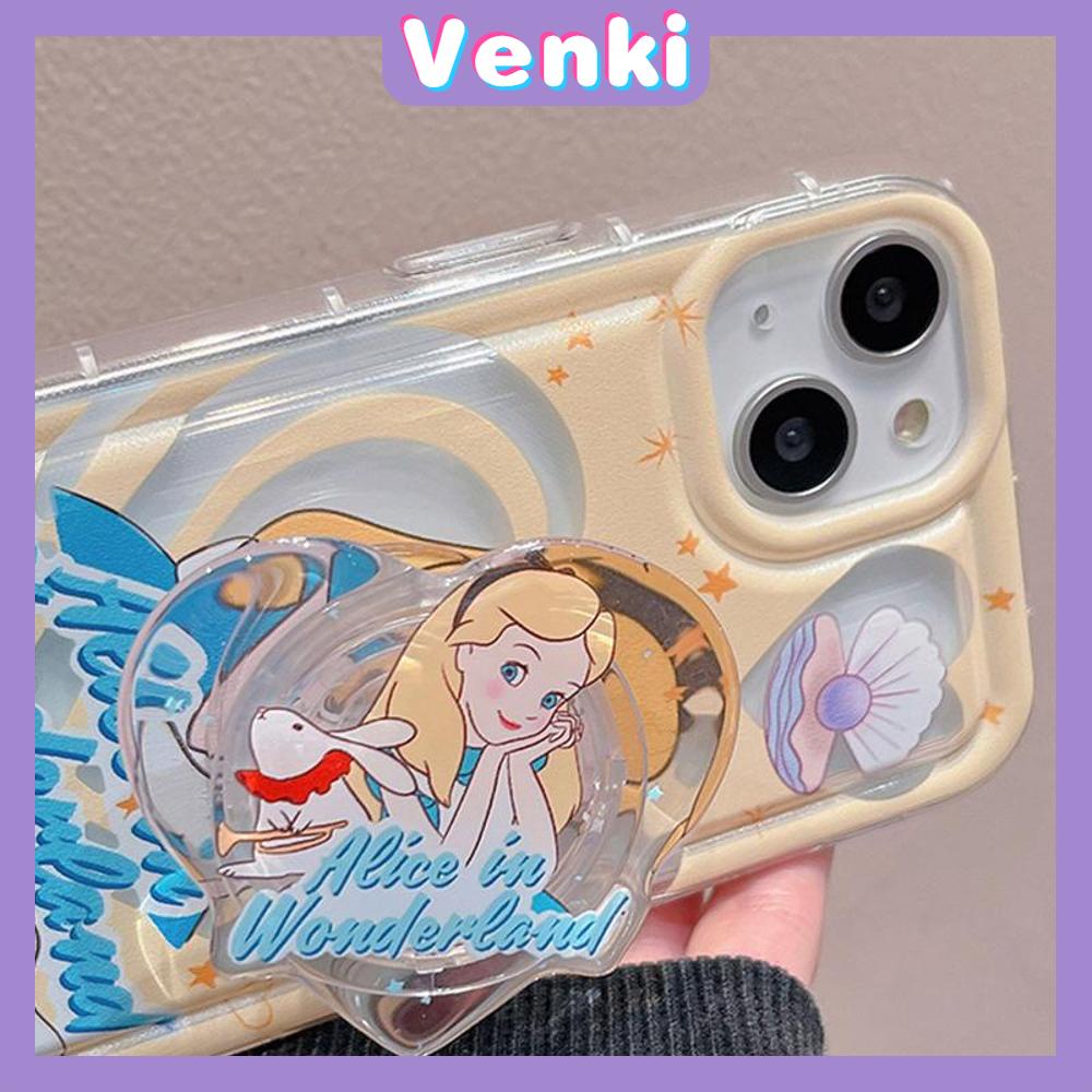 Case For iPhone 11 Soft TPU Clear Jelly Airbag Case With Stand Cute Cartoon Princesses Camera Protection Shockproof For iPhone 14 Plus 13 12 11 Pro Max 7 Plus X XR