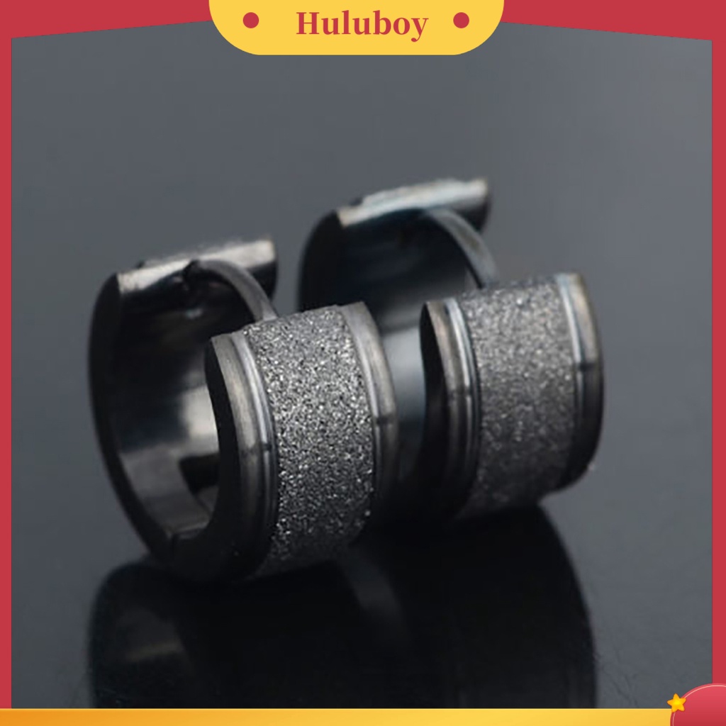 {Ready Stock} 1pasang Anting Hoop Huggie Anting Telinga Tusuk Baja Titanium Pria Wanita