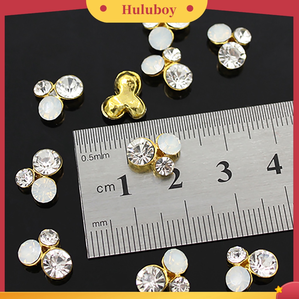 {In Stock} 10Pcs/Set Stiker Kuku Berlian Imitasi Halus Sintetis Warna-Warni Nail Decal Perhiasan Dekor Untuk Pesta