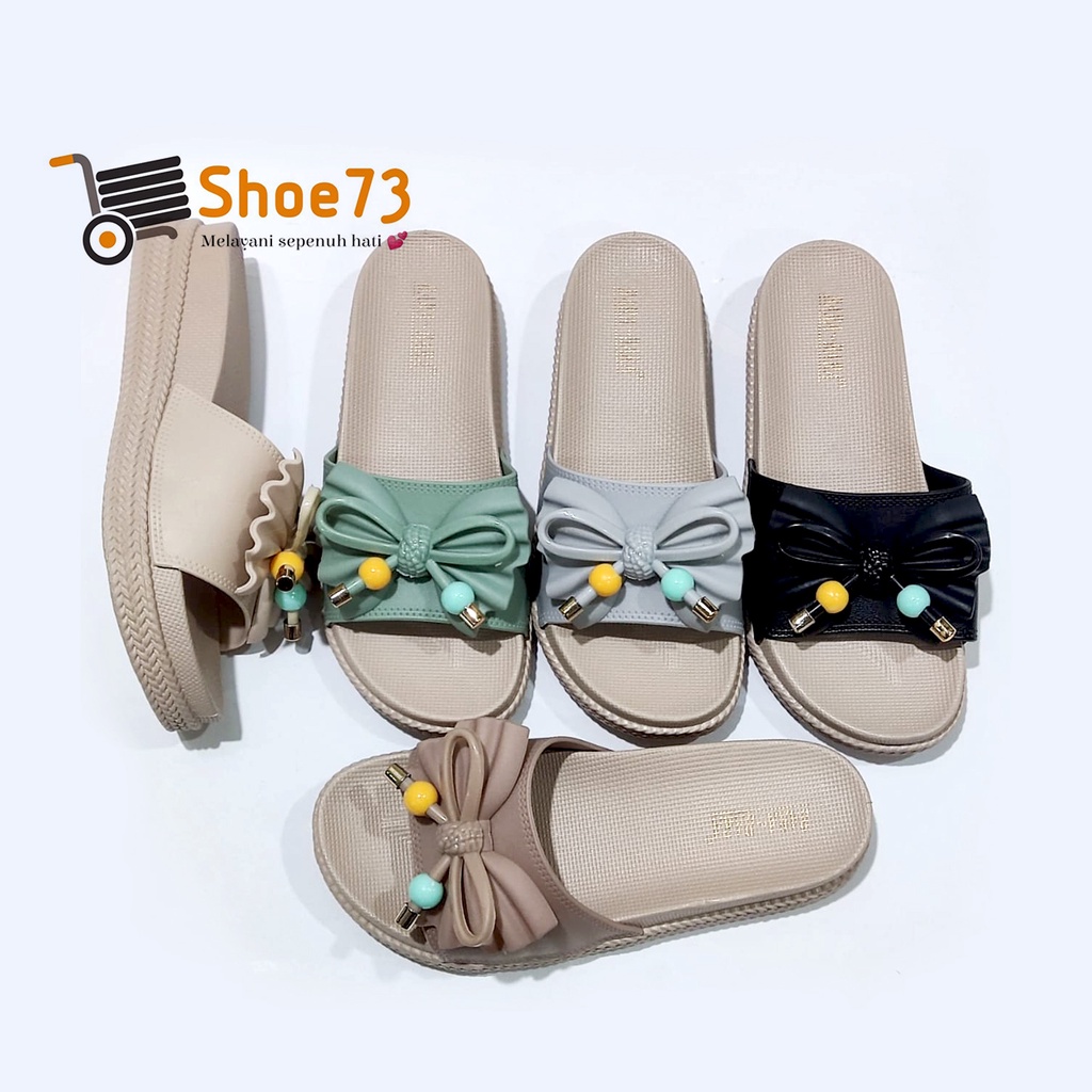 BARA BARA JSL 895 V-26 SIZE 36-40 ORIGINAL l Sandal Selop pita jelly wanita l Sendal kokop cewek impor