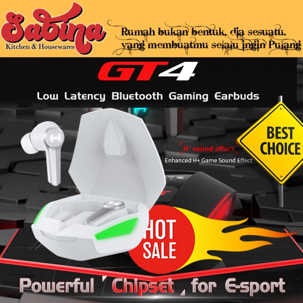 TWS Gaming Earbuds Earphone Bluetooth 5.2 Charging Dock 400 mAh