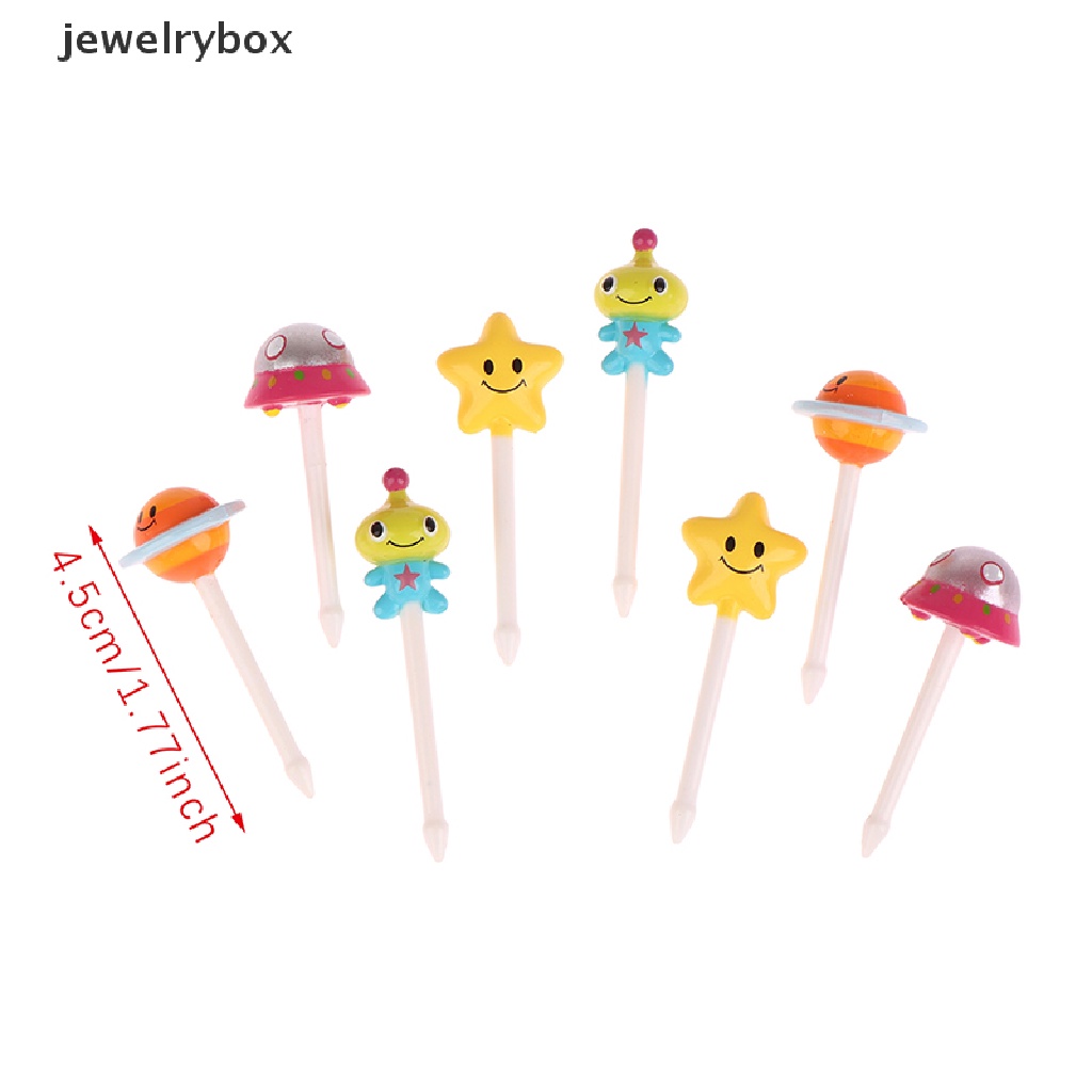 [jewelrybox] 6/8pcs Garpu Buah Kartun Hewan Snack Makanan Penutup Kue Animal Decor Food Picks Boutique