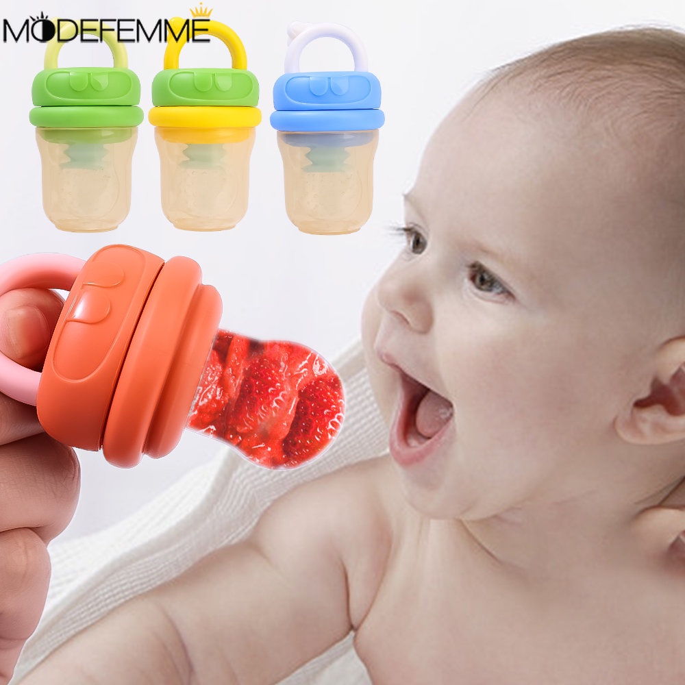 1pc Dot Silikon Makan Bayi Baby Food Juice Extractor Dot 4warna Alat Bantu Makanan Buah Makanan Pelengkap Pendorong Otomatis Gigit Musik