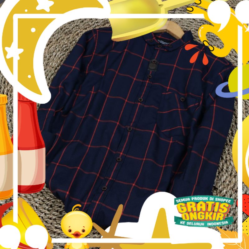 kemeja flanel lengan panjang  / kemeja pria wanita / kemeja distro / kemeja flanel brill eighty eigh