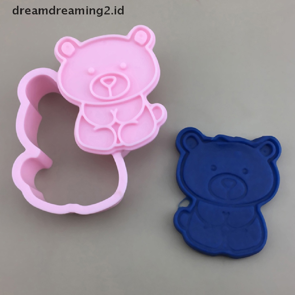 (hot) 4pcs/set Kartun Gajah Singa Hippo Bear Hewan Cookie Cutter Biskuit Baking Buah Dapur Kue Cetakan Alat Embos Pring Fondant Kue Pastry Mold//