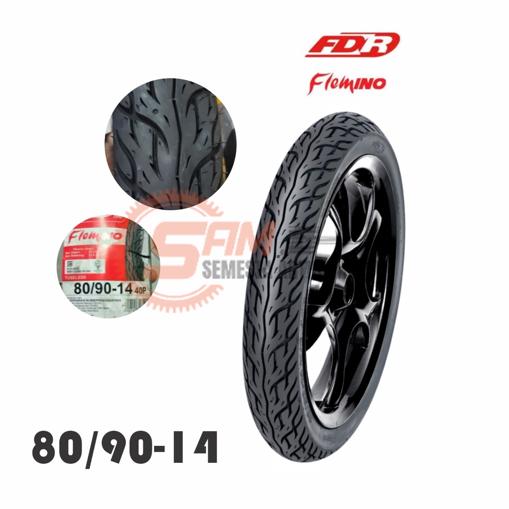 Ban Luar FDR 80/90-14 Flemino Tubeless Ring 14 Motor Matic Vario Beat Mio M3 Spacy