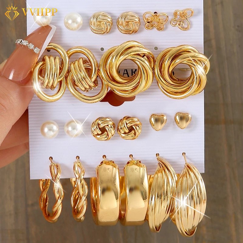 Set Anting Vintage Hati Butterfly Drop Anting Mutiara Emas Perak Untuk Aksesoris Perhiasan Wanita