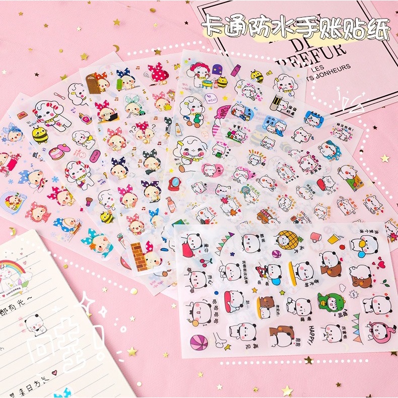 18pcs STKK 50151 Sticker Box - Sticker Botol - Sticker Botol Minum Stiker 2D Stiker Plastik Anti Bas