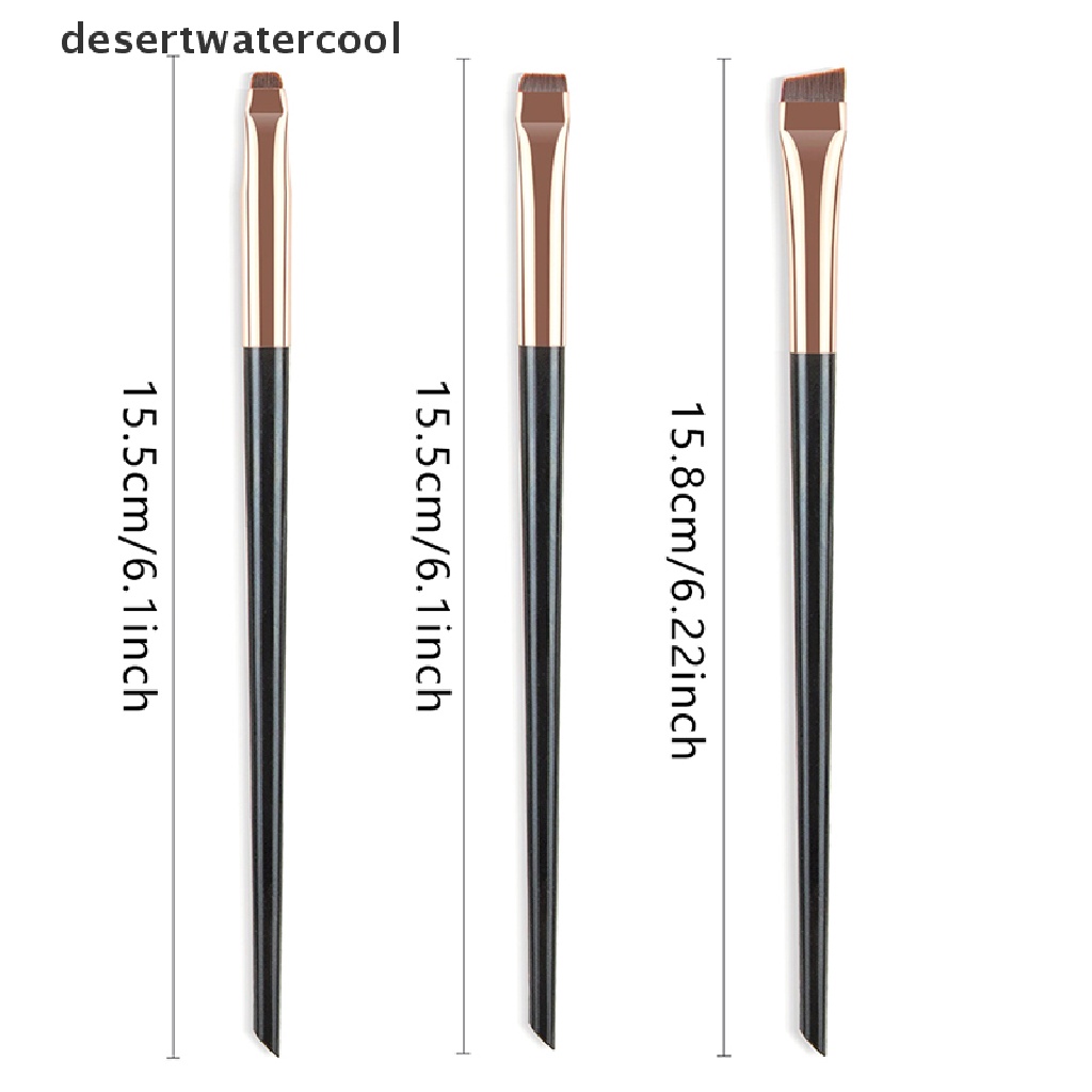 Deid 3Pcs Brush Makeup Eye Brow Eyeliner Pen Pensil Alis Brush Alat Makeup Alis Martijn