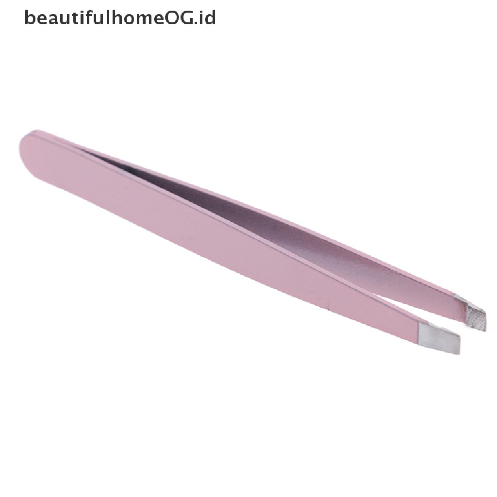 // Lebaran// Profesional Bermanfaat Kecantikan Alis Rambut Miring stainless steel tweezer  **