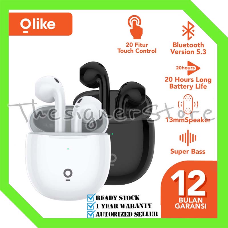 Olike T101 TWS Earphone Bluetooth Wireless Earbuds 5.3 20 Hours Play Time Touch Control AAC SBC