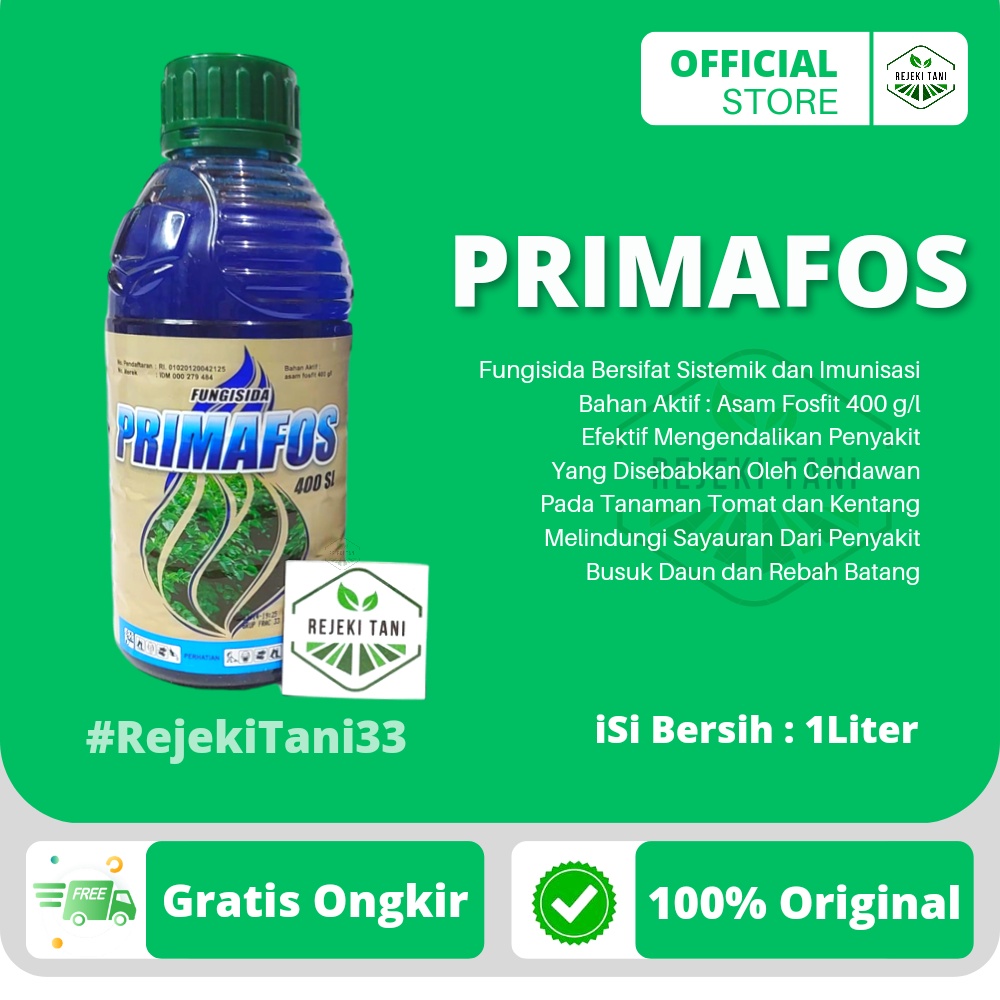 PRIMAFOS 400SL 1 Liter Fungisida Sistemik Untuk Mengendalikan Penyakit Phythopthora Busuk Daun dan Rebah Batang 1L