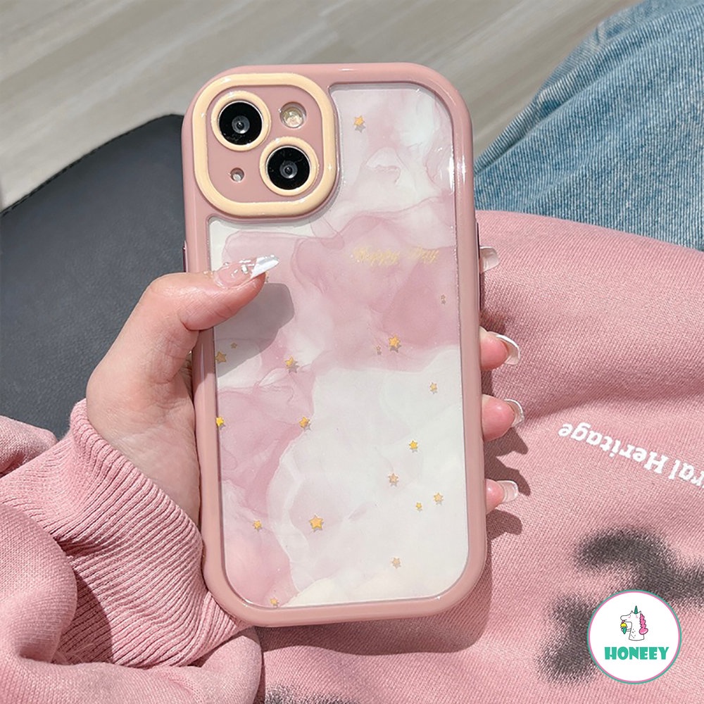 IPHONE Fashion Colorful Halo Water Ripple Phone Case Iphone11 12 13 14 Pro MAX X XR XS MAX Akrilik Shockproof Lembut Cover Pelindung