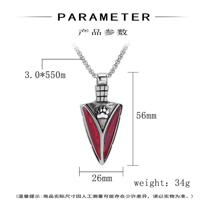 [Z H Perhiasan] Vintage Viking Hip Hop Battle Spear Pendant Fashion Pria Dan Wanita Anti Karat Kalung Punk Pesta Rock Baja Titanium Perhiasan Aksesoris Grosir